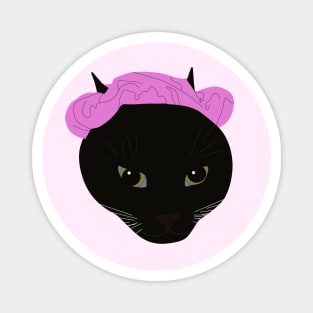 Pink Scrunchie Cat Magnet